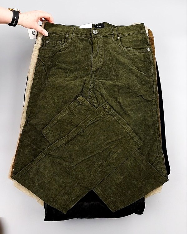 Фотография  624 - Брюки вельветовые м/ж C&A 025#10 кг, ЛОТ №8031 оптом в Чебоксарах и Чувашской Республике