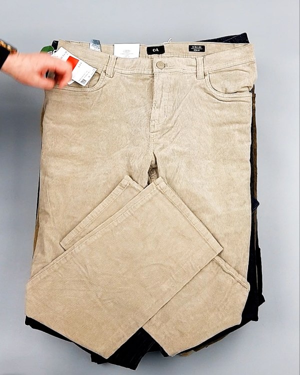 Фотография  984 - Брюки вельветовые м/ж C&A 025#10 кг, ЛОТ №7902 оптом в Чебоксарах и Чувашской Республике